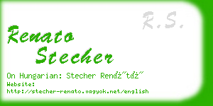 renato stecher business card